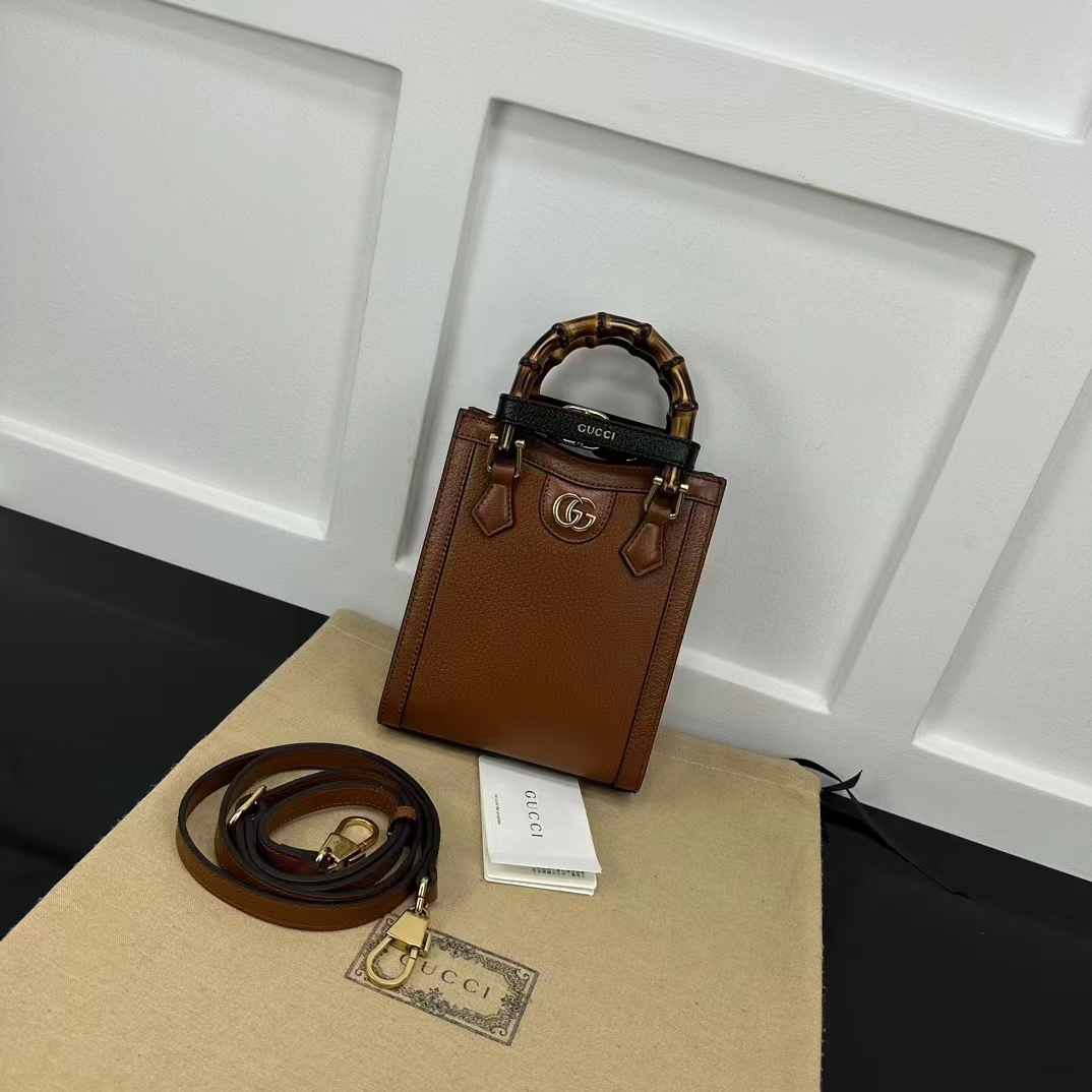G*u*i gg women G*u*i diana mini tote bag double g cuir leather