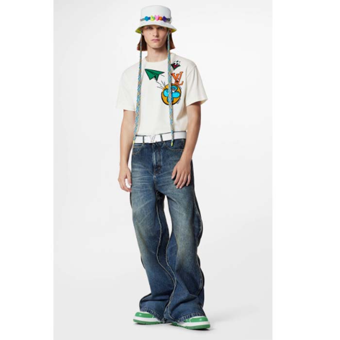 Louis Vuitton Unisex LV Trainer Maxi Sneaker Green Mix of Materials Rubber
