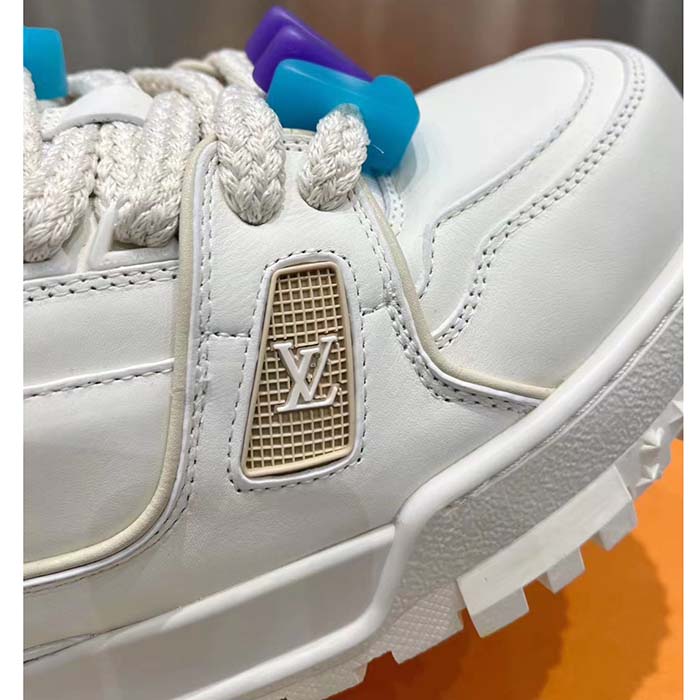 Louis Vuitton Unisex LV Trainer Maxi Sneaker White Mix of Materials Rubber