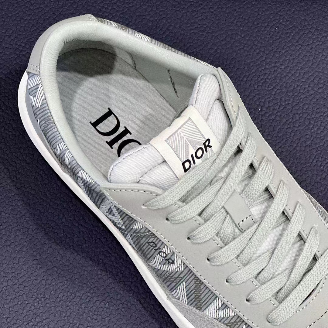 dior unisex shoes b101 sneaker gray cd Di*m*nd canvas smooth calfskin nubuck