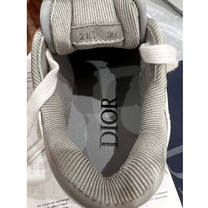 Dior Unisex Shoes CD B27 Low-Top Sneaker White Smooth Calfskin Oblique Galaxy Leather