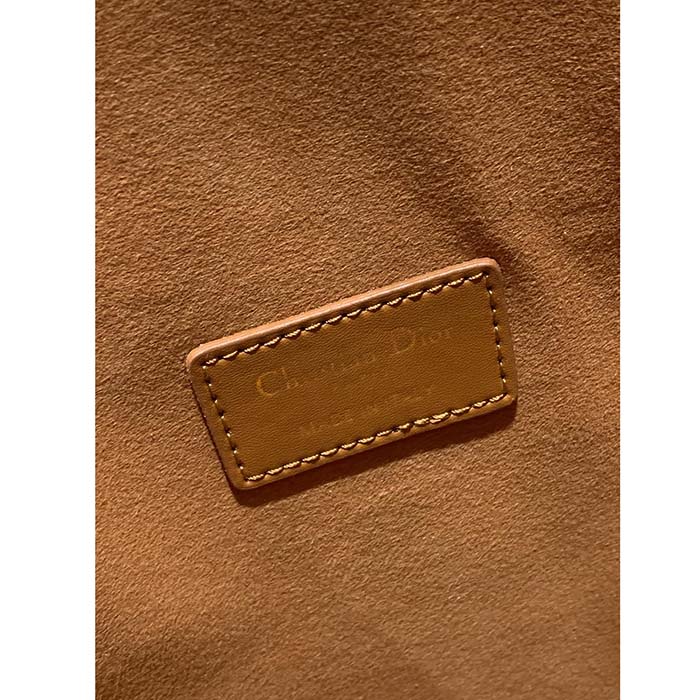 Dior Women CD Medium C’est Dior Bag Golden Saddle CD-Embossed Calfskin