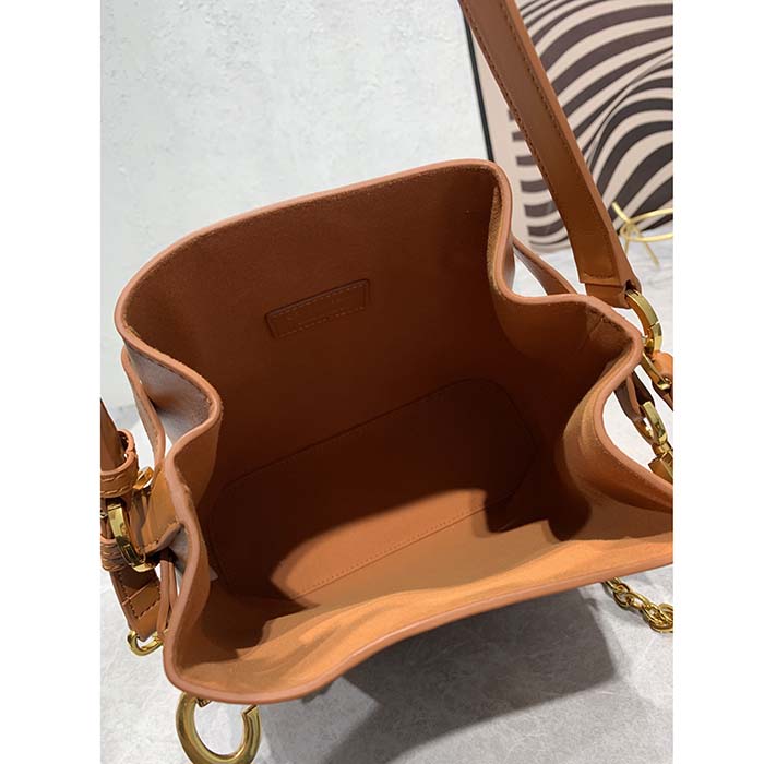 Dior Women CD Medium C’est Dior Bag Golden Saddle CD-Embossed Calfskin