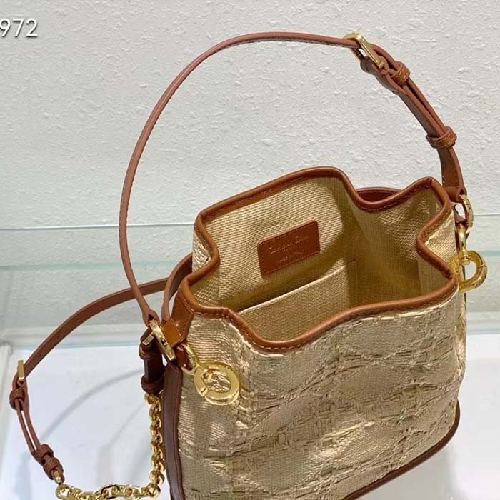 Dior Women CD Medium C’est Dior Bag Natural Cannage Raffia