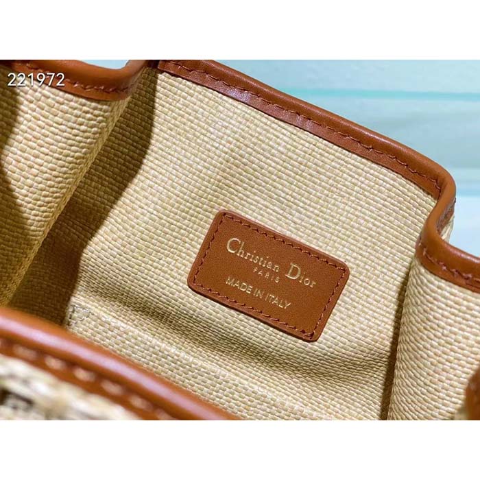 Dior Women CD Medium C’est Dior Bag Natural Cannage Raffia