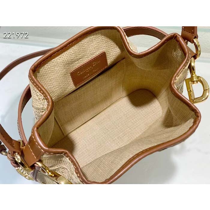 Dior Women CD Medium C’est Dior Bag Natural Cannage Raffia