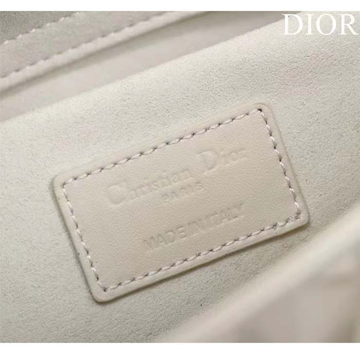 dior women cd medium d-joy bag latte cannage calfskin Di*m*nd motif
