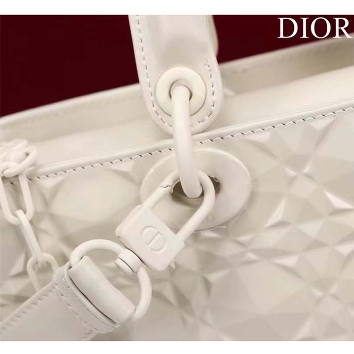 dior women cd medium d-joy bag latte cannage calfskin Di*m*nd motif