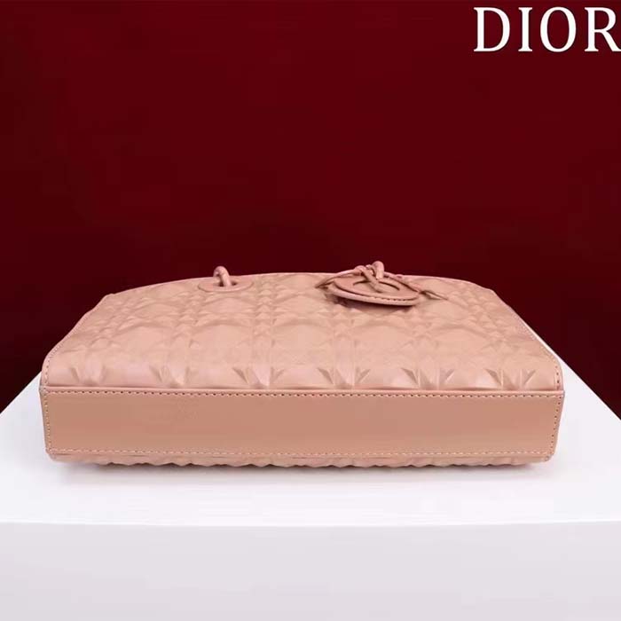 dior women cd medium d-joy bag rose des vents cannage calfskin Di*m*nd motif