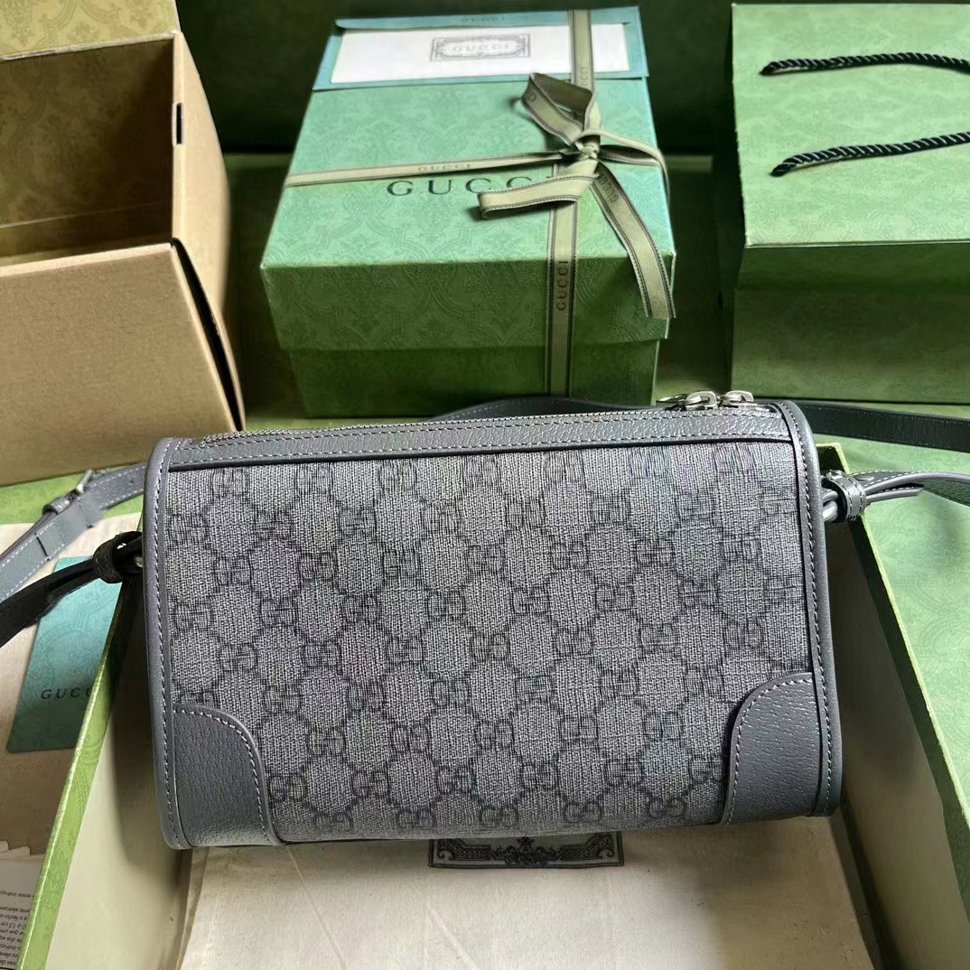 G*u*i gg unisex ophidia gg messenger bag grey black gg supreme canvas