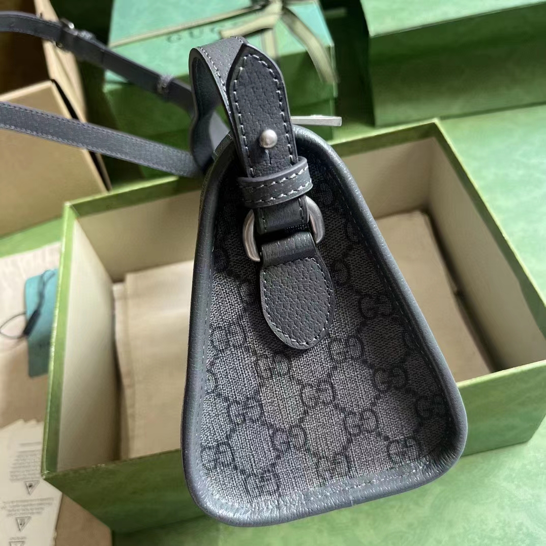 G*u*i gg unisex ophidia gg messenger bag grey black gg supreme canvas