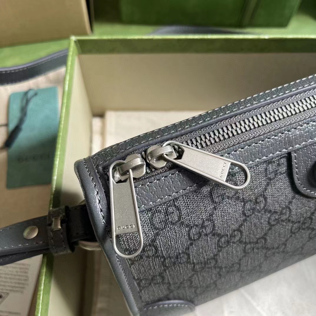 G*u*i gg unisex ophidia gg messenger bag grey black gg supreme canvas