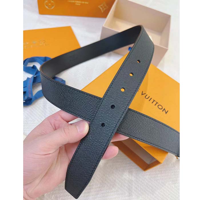 Louis Vuitton LV Unisex LV Pont Neuf 35mm Belt Taiga Calf Leather