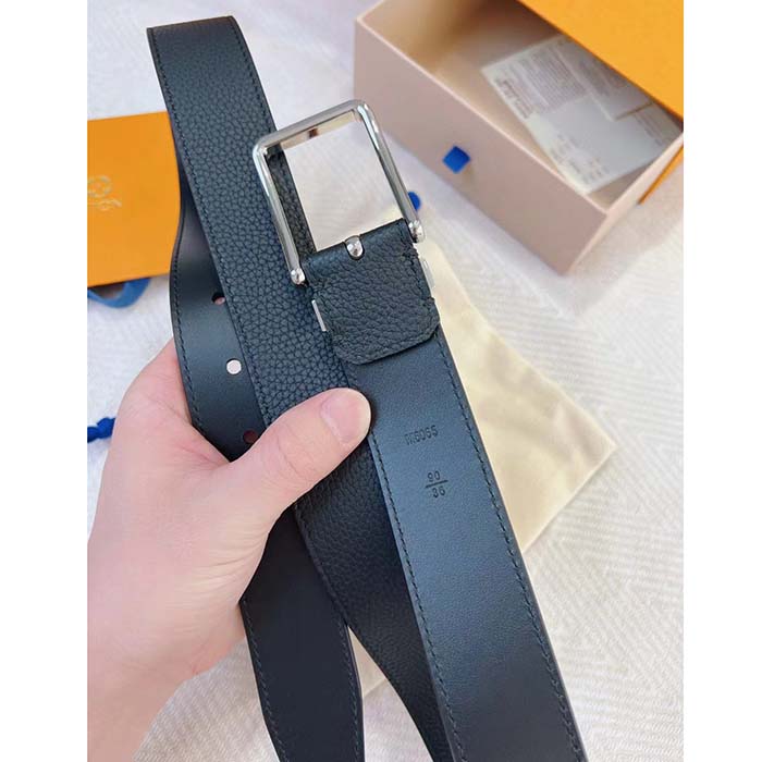 Louis Vuitton LV Unisex LV Pont Neuf 35mm Belt Taurillon Calf Leather