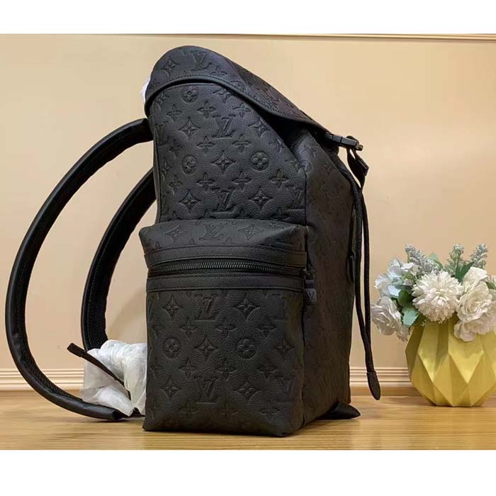 Louis Vuitton LV Unisex Trekking Backpack Monogram Shadow Calf Leather Textile Cowhide