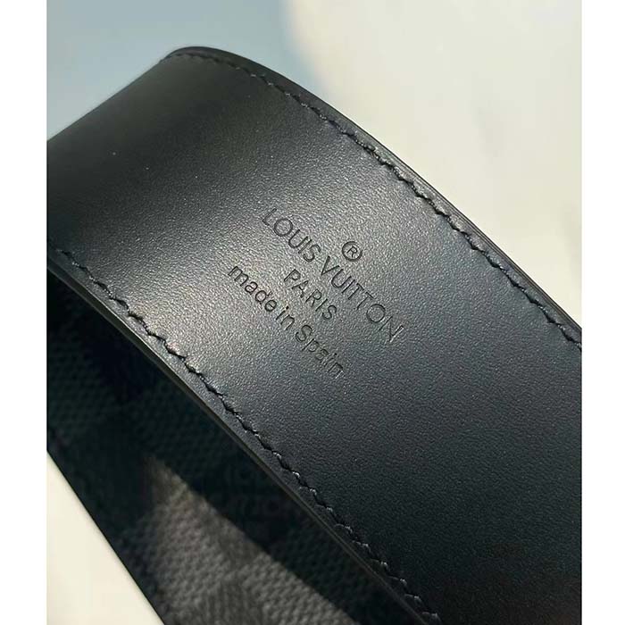 Louis Vuitton Unisex LV Initiales 40mm Reversible Belt Damier Graphite Canvas