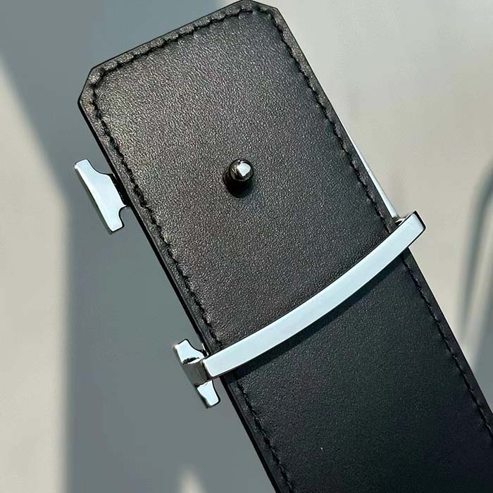 Louis Vuitton Unisex LV Initiales 40mm Reversible Belt Damier Graphite Canvas