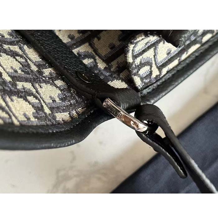 Dior Unisex CD Gallop Bag Strap Beige Black Dior Oblique Jacquard