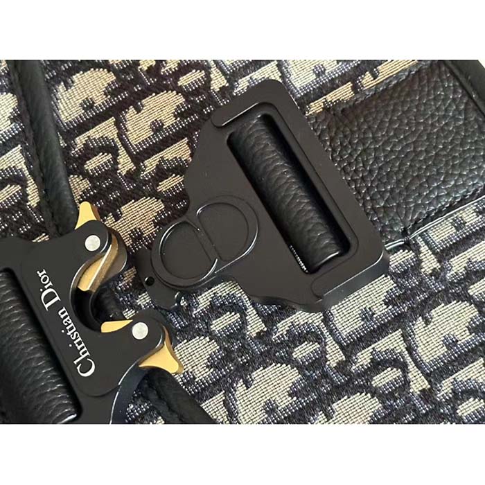 Dior Unisex CD Gallop Bag Strap Beige Black Dior Oblique Jacquard