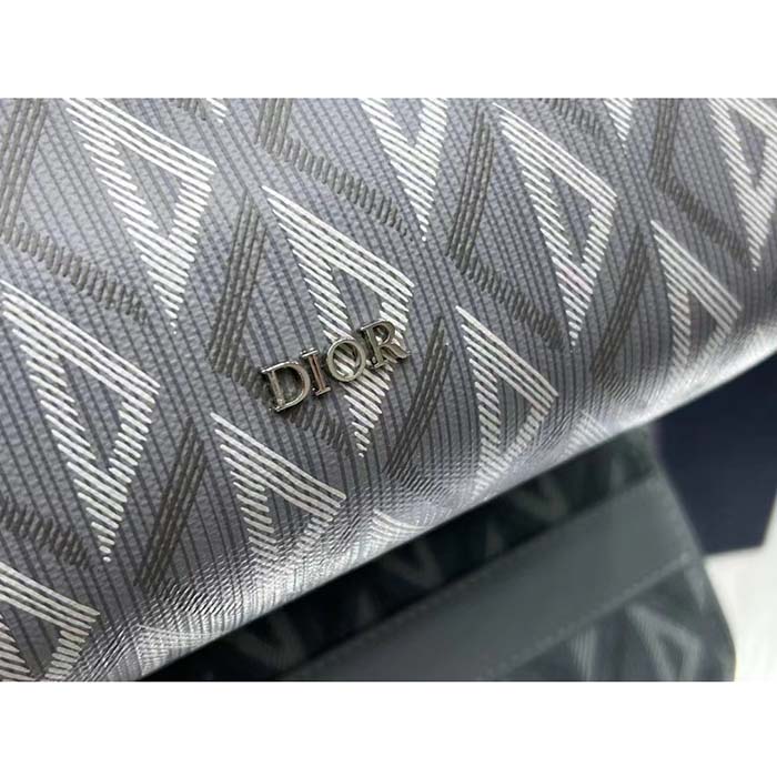 dior unisex cd lingot pouch gray cd Di*m*nd canvas smooth calfskin