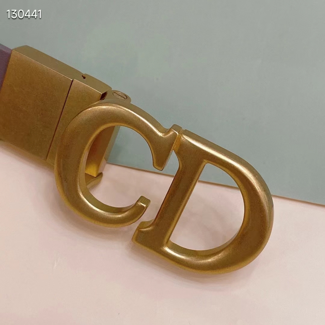 Dior Unisex CD Reversible Saddle Belt Golden Saddle Black Latte Smooth Calfskin