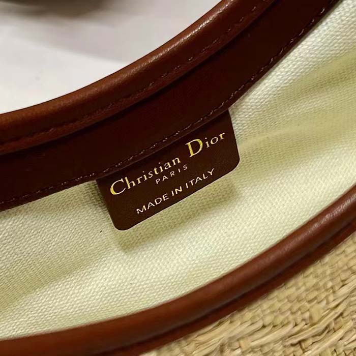 Dior Women CD 30 Montaigne Hobo Avenue Mini Bag Natural Cannage Raffia