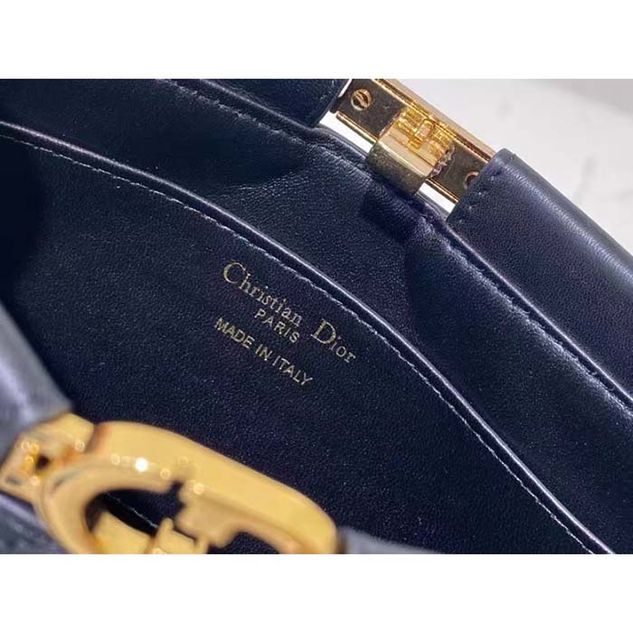 Dior Women CD Dior Caro Colle Noire Clutch Chain Black Cannage Lambskin