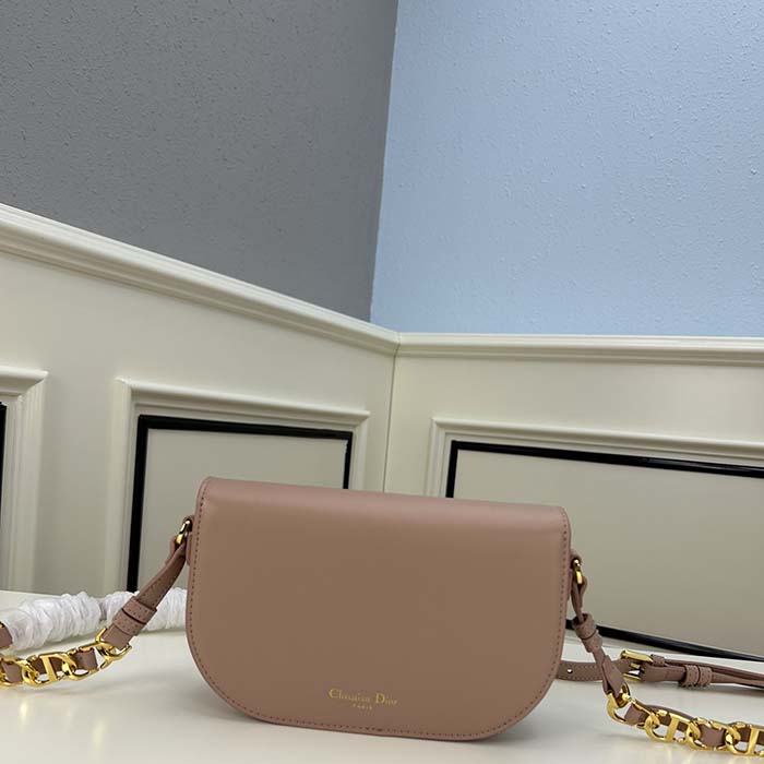 Dior Women CD Signature Bag Strap Caramel Beige CD-Embossed Box Calfskin