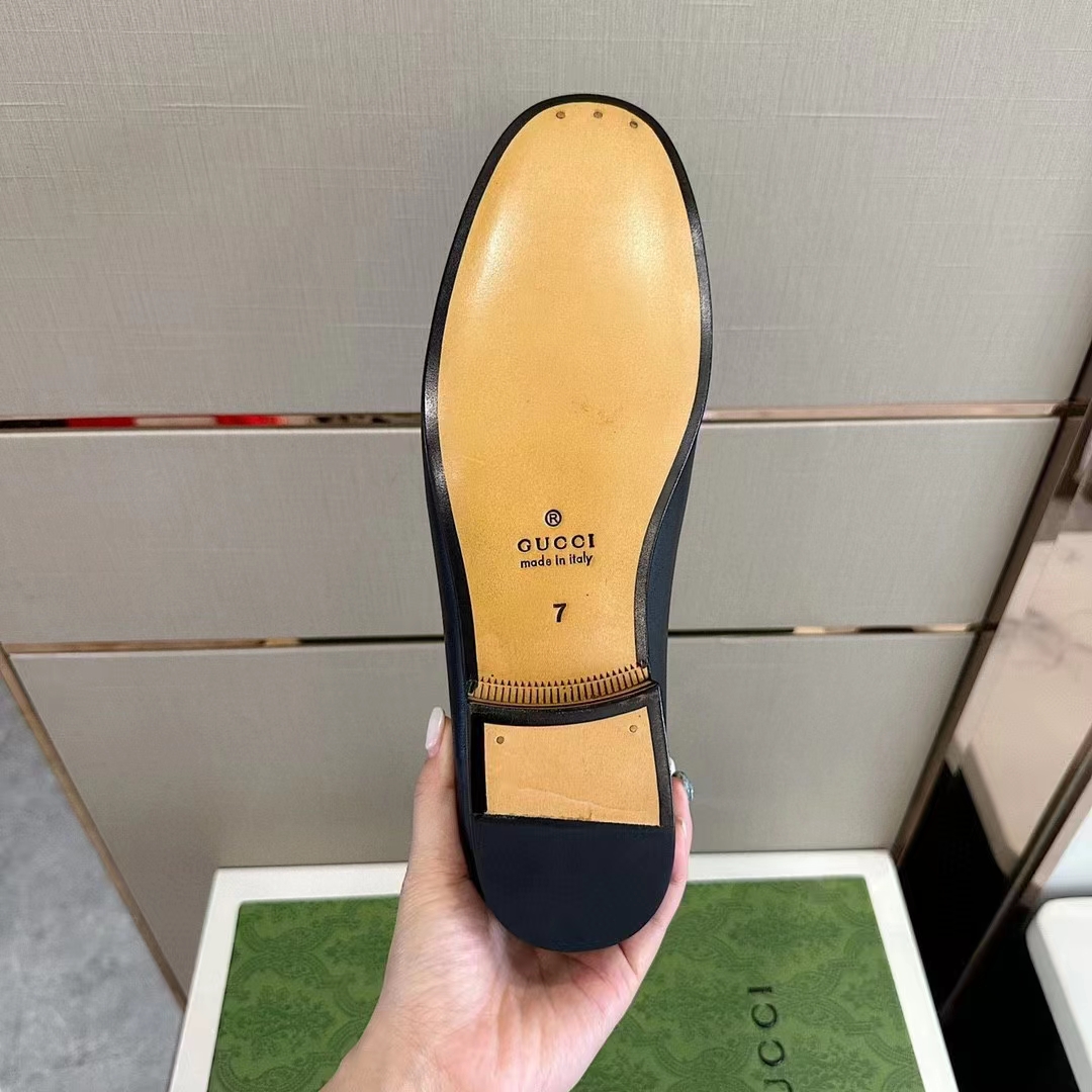 G*u*i men gg 1953 horsebit loafer black leather flat 1.3 cm heel