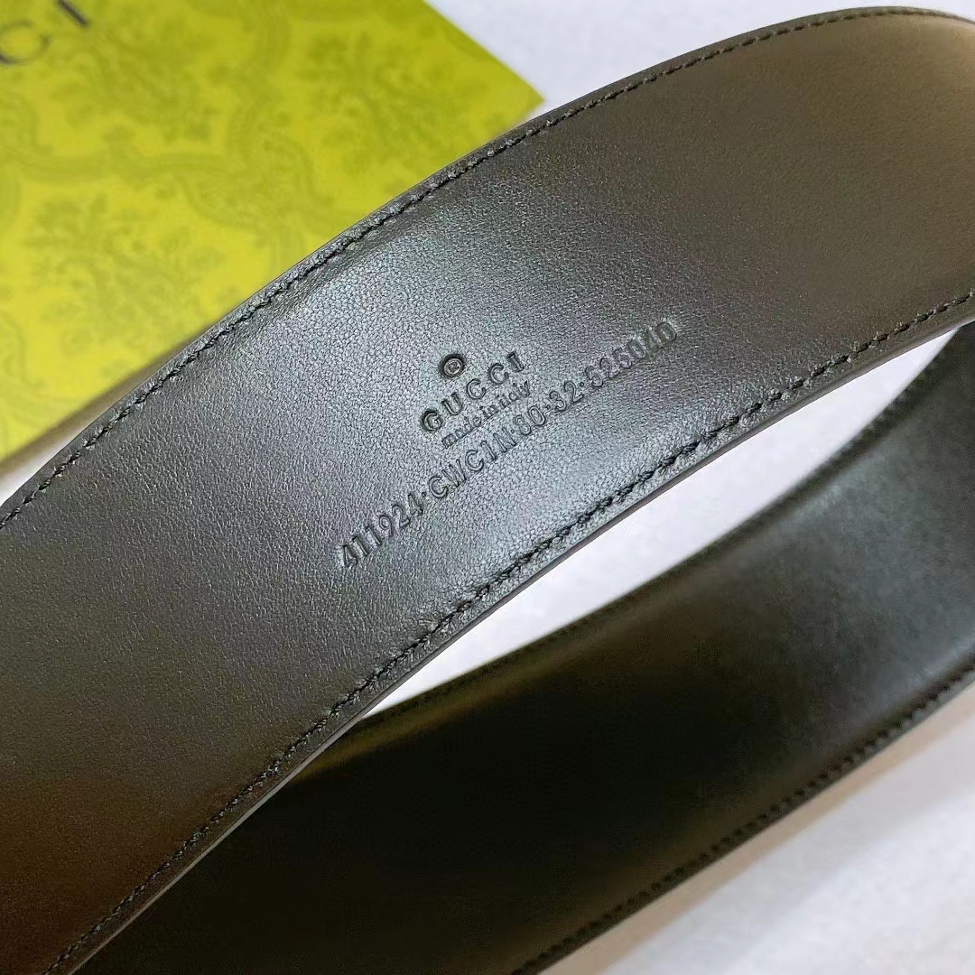 G*u*i unisex gg wide belt retro g buckle black patent leather 4.8 cm width