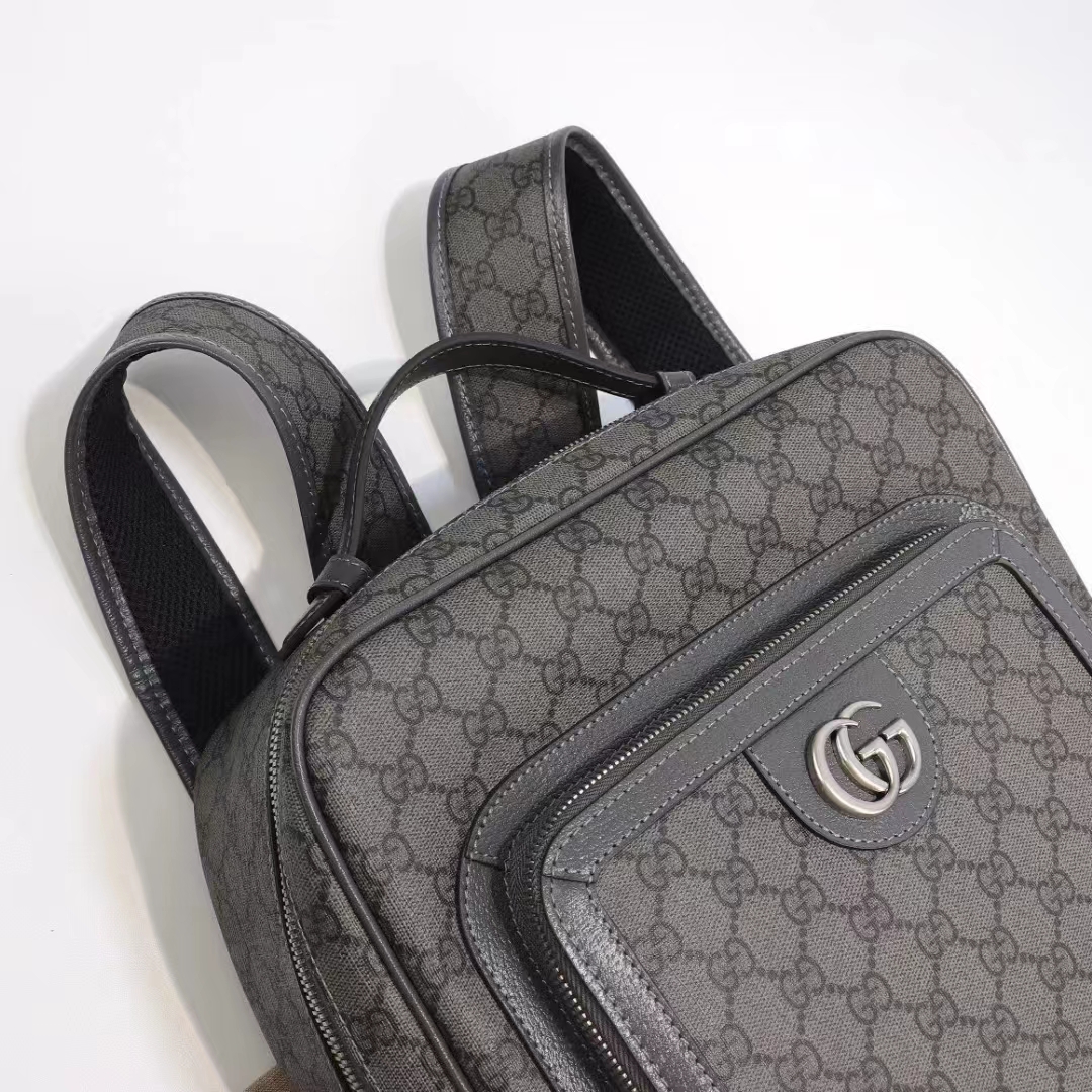 G*u*i unisex ophidia gg medium backpack grey black gg supreme canvas double g