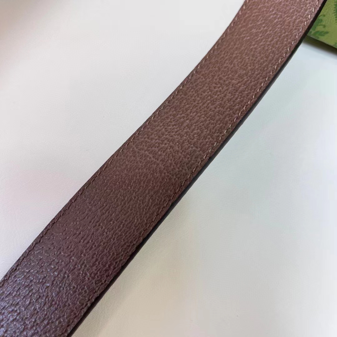 G*u*i unisex reversible belt square g buckle beige ebony gg supreme canvas reverses brown
