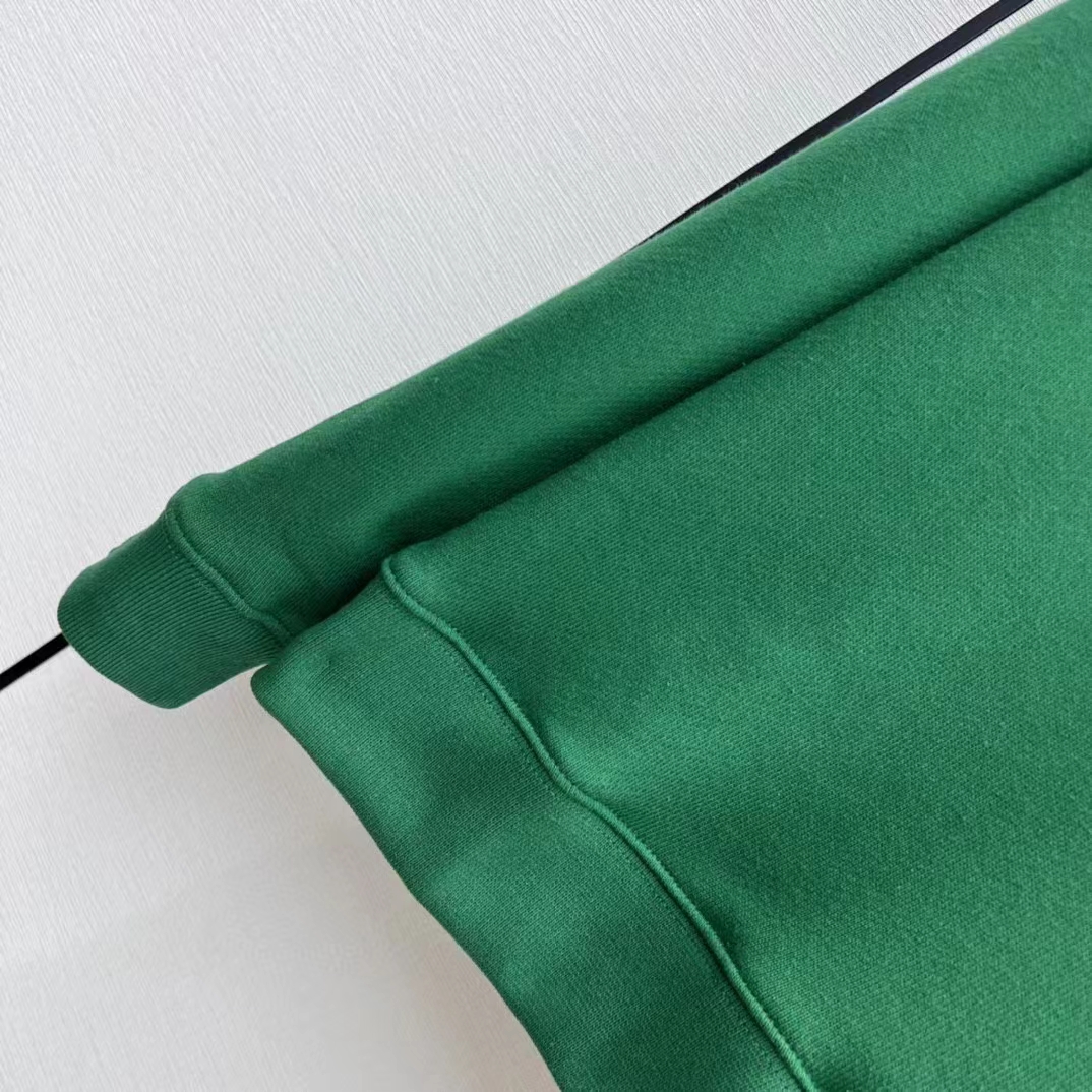 G*u*i women gg cotton jersey sweatshirt green light felted crewneck long sleeves