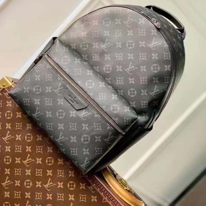 Louis Vuitton LV Unisex Discovery Backpack PM Monogram Eclipse Coated Canvas Cowhide Leather