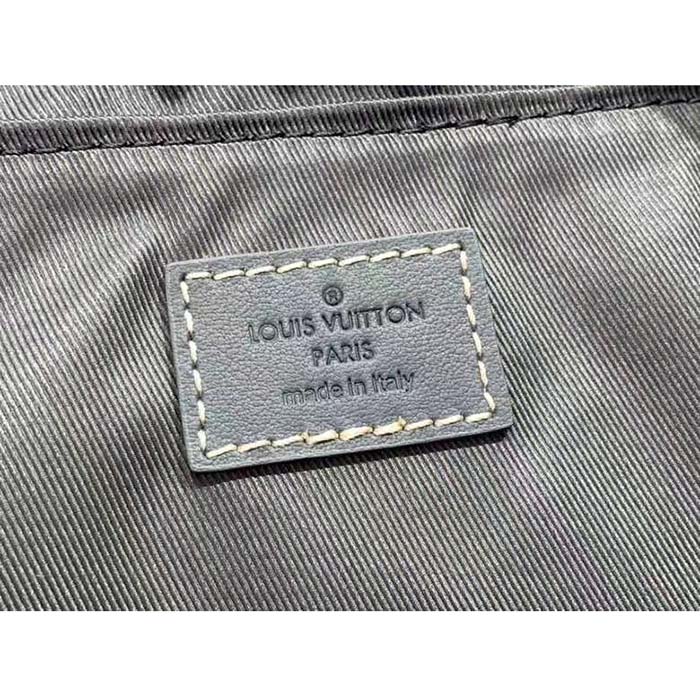 Louis Vuitton LV Unisex Montsouris Backpack Monogram Washed Denim Coated Canvas Cowhide Leather