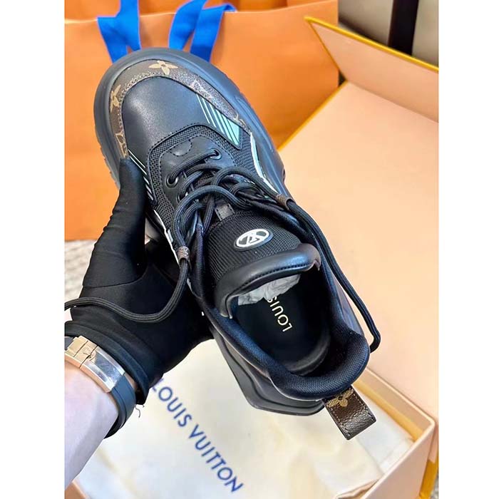 Louis Vuitton Unisex LV Archlight 2.0 Platform Sneaker Black Mix of Materials 5 Cm Heel