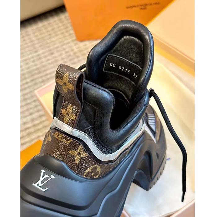 Louis Vuitton Unisex LV Archlight 2.0 Platform Sneaker Black Mix of Materials 5 Cm Heel