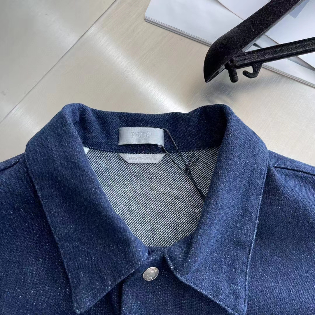 Dior Men CD Dior Duncan Grant Charleston Overshirt Raw Blue Cotton Twill