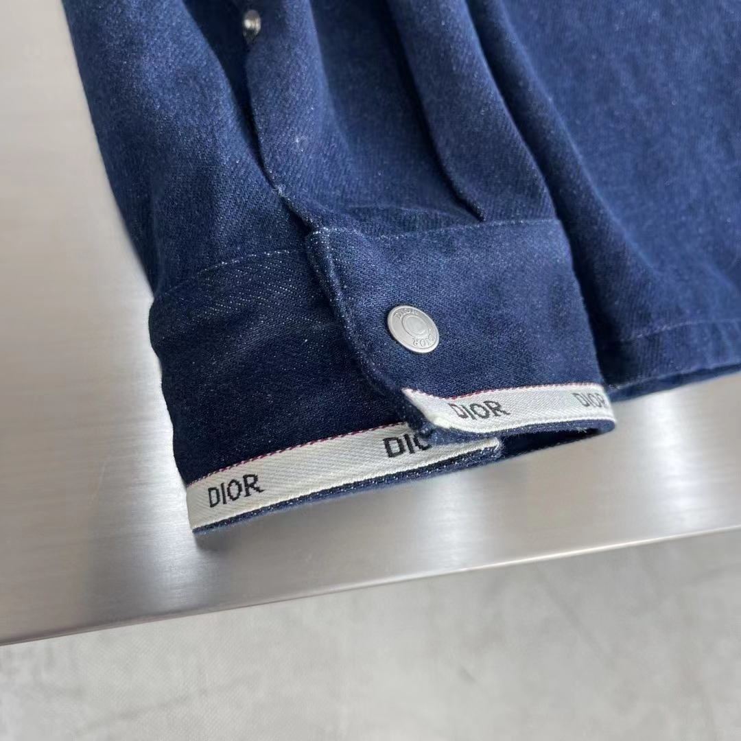 Dior Men CD Dior Duncan Grant Charleston Overshirt Raw Blue Cotton Twill