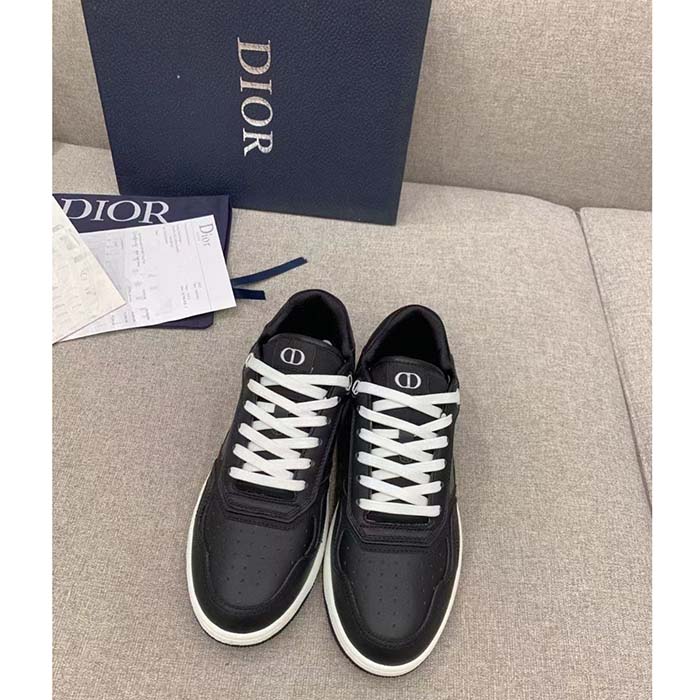 dior unisex shoes b27 low-top sneaker black smooth calfskin cd Di*m*nd canvas