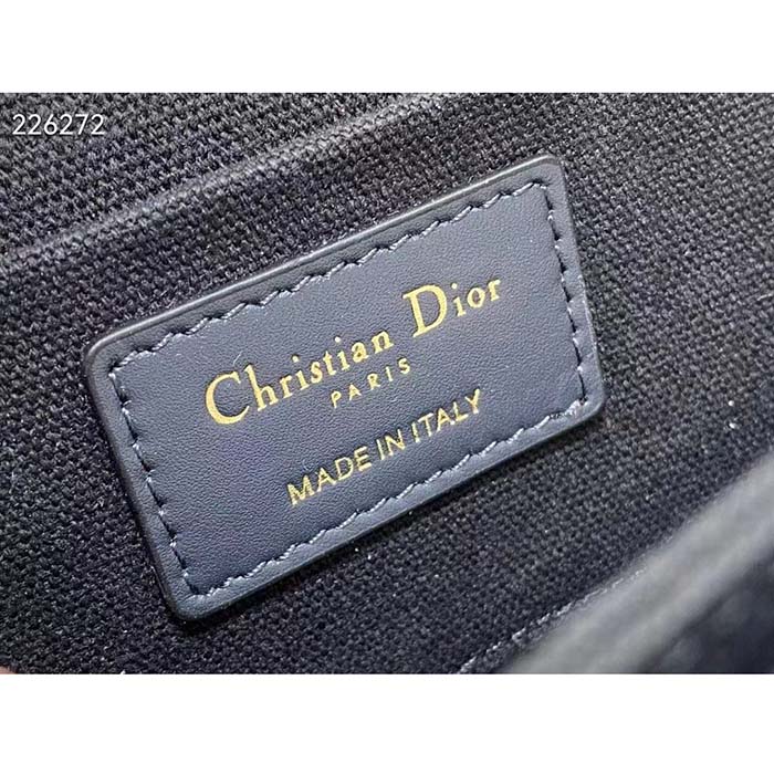 Dior Women CD 30 Montaigne Avenue Bag Blue Dior Oblique Jacquard