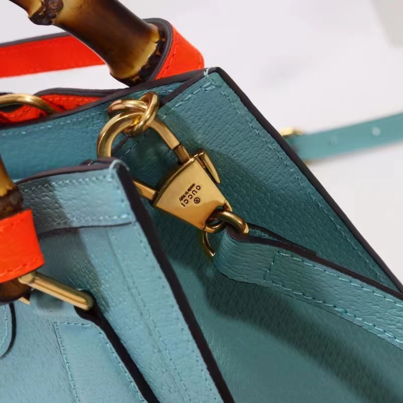 G*u*i gg women diana mini tote bag light blue leather double g