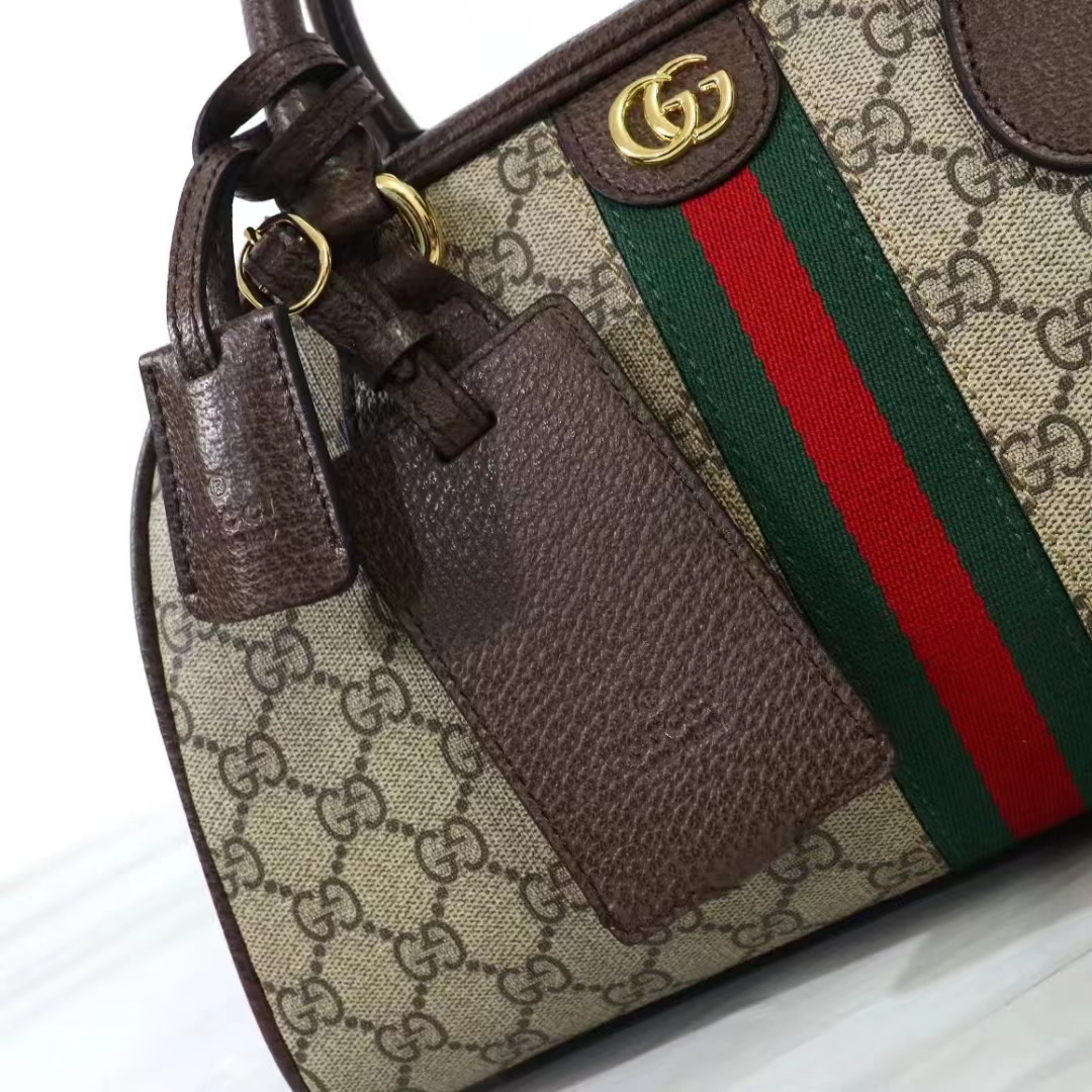 G*u*i gg unisex savoy medium bowling bag beige ebony gg supreme canvas double g