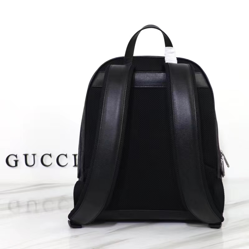 G*u*i unisex backpack interlocking g black gg supreme canvas leather top handle