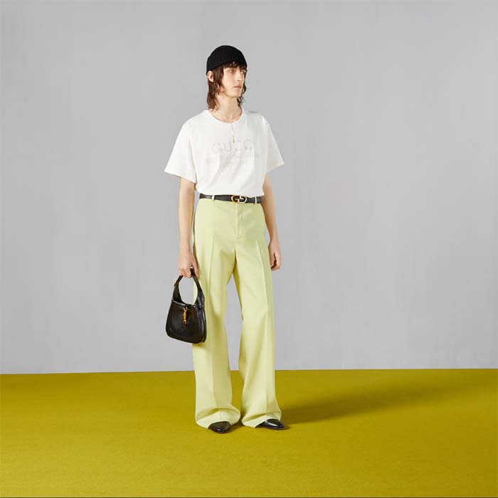 G*u*i men gg cotton jersey t-shirt off white heavy cities embroidery crewneck short sleeves oversize fit