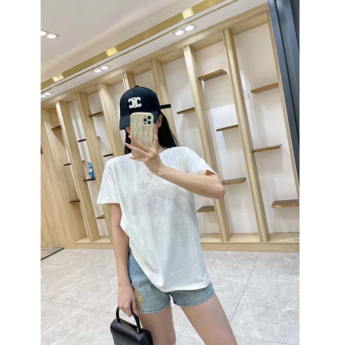 G*u*i women gg cotton jersey t-shirt off white heavy cities embroidery crewneck short sleeves oversize fit