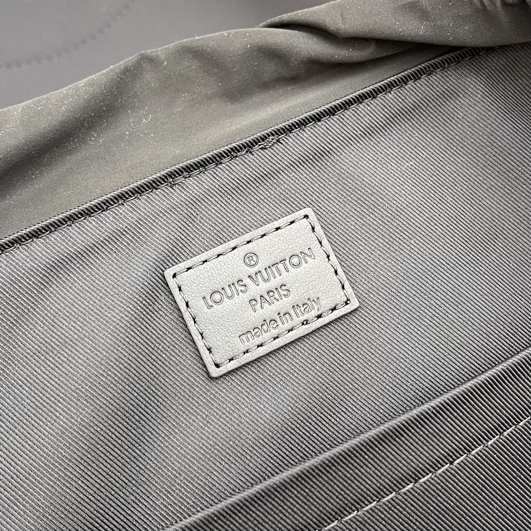 Louis Vuitton LV Unisex Montsouris Backpack Monogram Eclipse Coated Canvas Cowhide Leather