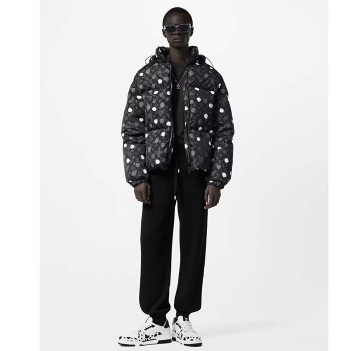 Louis Vuitton Unisex LV Trainer Sneaker Black Calf Leather Rubber Outsole Monogram Flowers