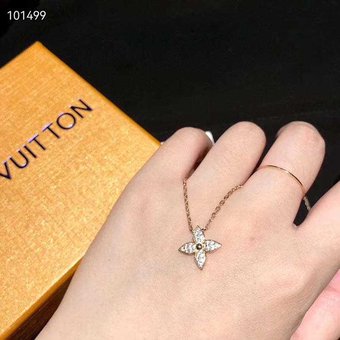 louis vuitton women lv idylle blossom pendant pink gold Di*m*nds 25 Di*m*nds