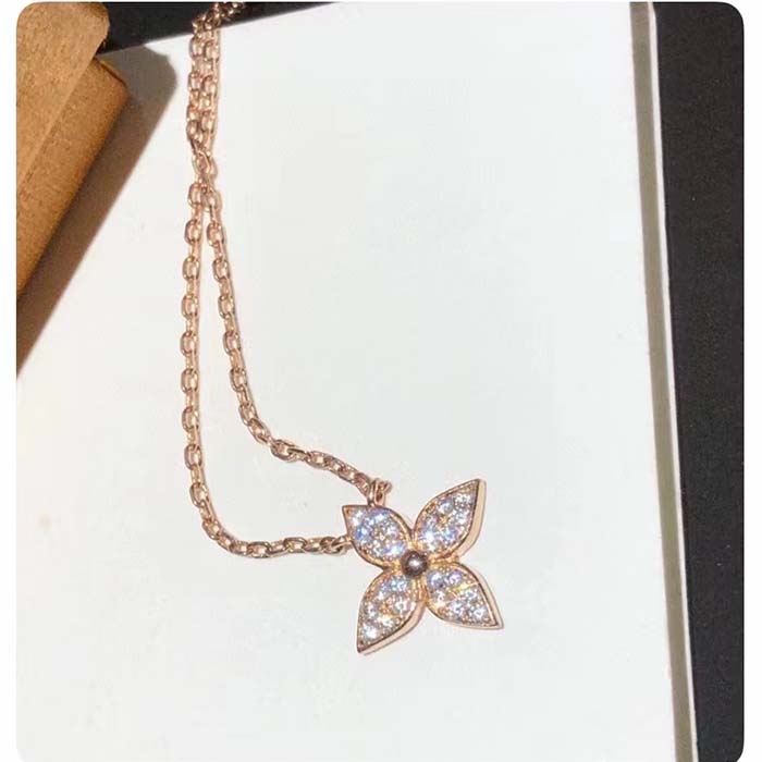 louis vuitton women lv idylle blossom pendant pink gold Di*m*nds 25 Di*m*nds